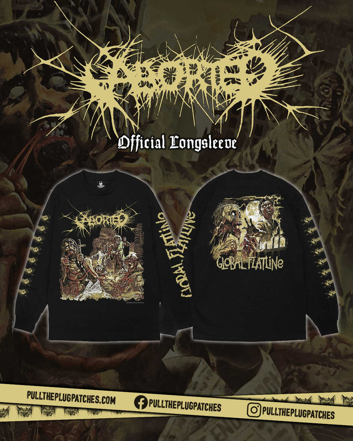 Aborted - Global Flatline - Longsleeve Shirt