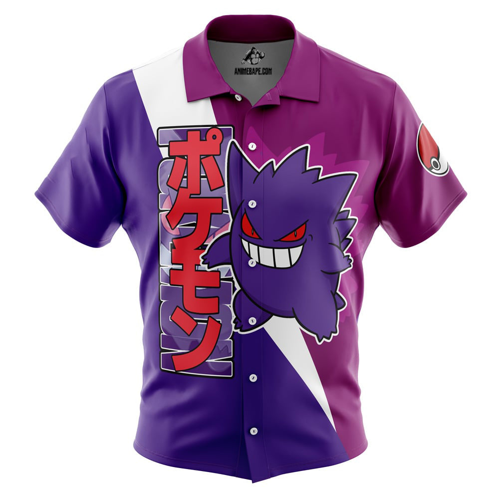 Pokemon Gengar V2 Button Up Hawaiian Shirt