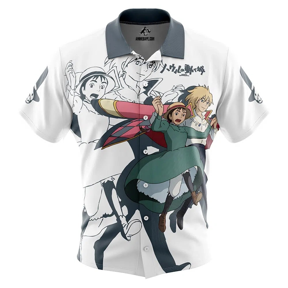 Howl's Moving Castle Button Up Hawaiian Shirt