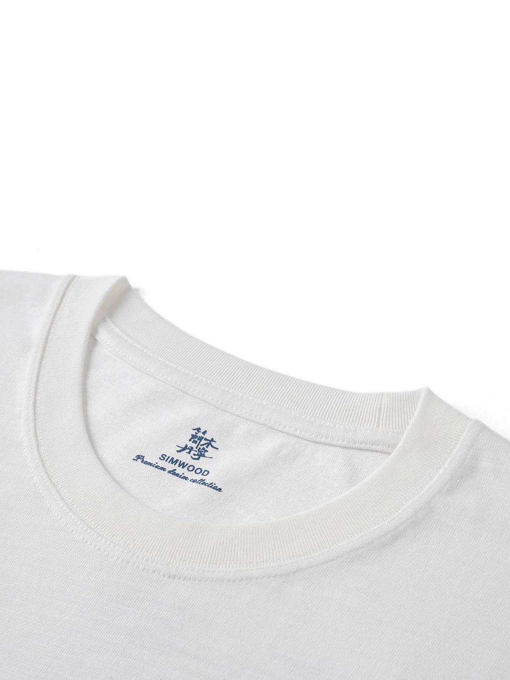 SIMWOOD 2026 Vintage Denim Patchwork Printed T-Shirt Men 270gsm Slub Cotton Fabric Loose Short Sleeve Hip Hop Streetwear Tops