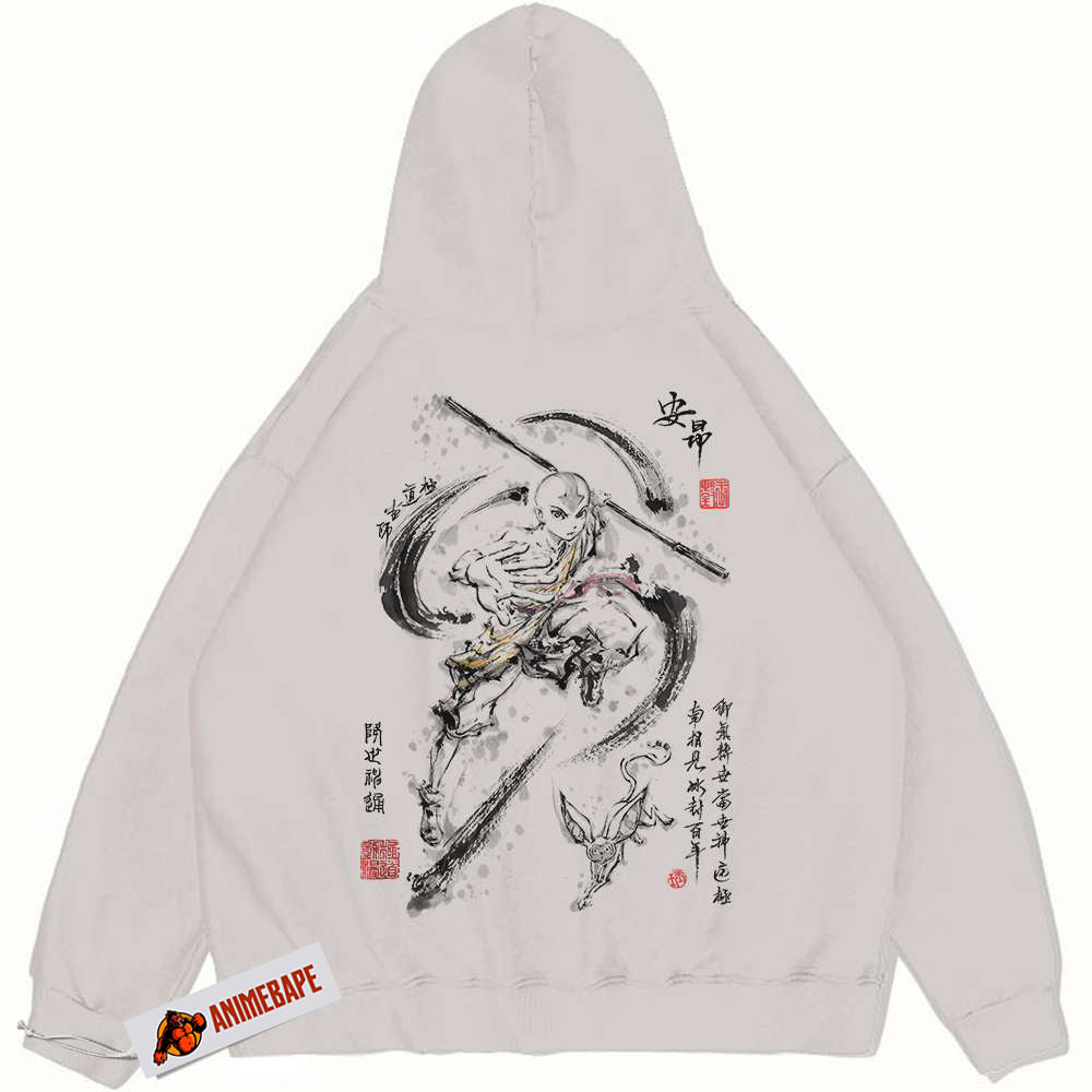 Avatar Aang Vintage Hoodie, Last Airbender Animated Sweatshirt