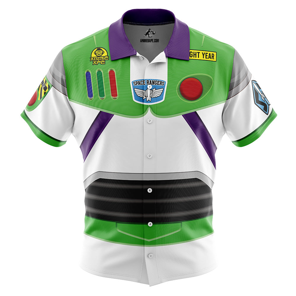 Buzz Lightyear Toy Story Button Up Hawaiian Shirt