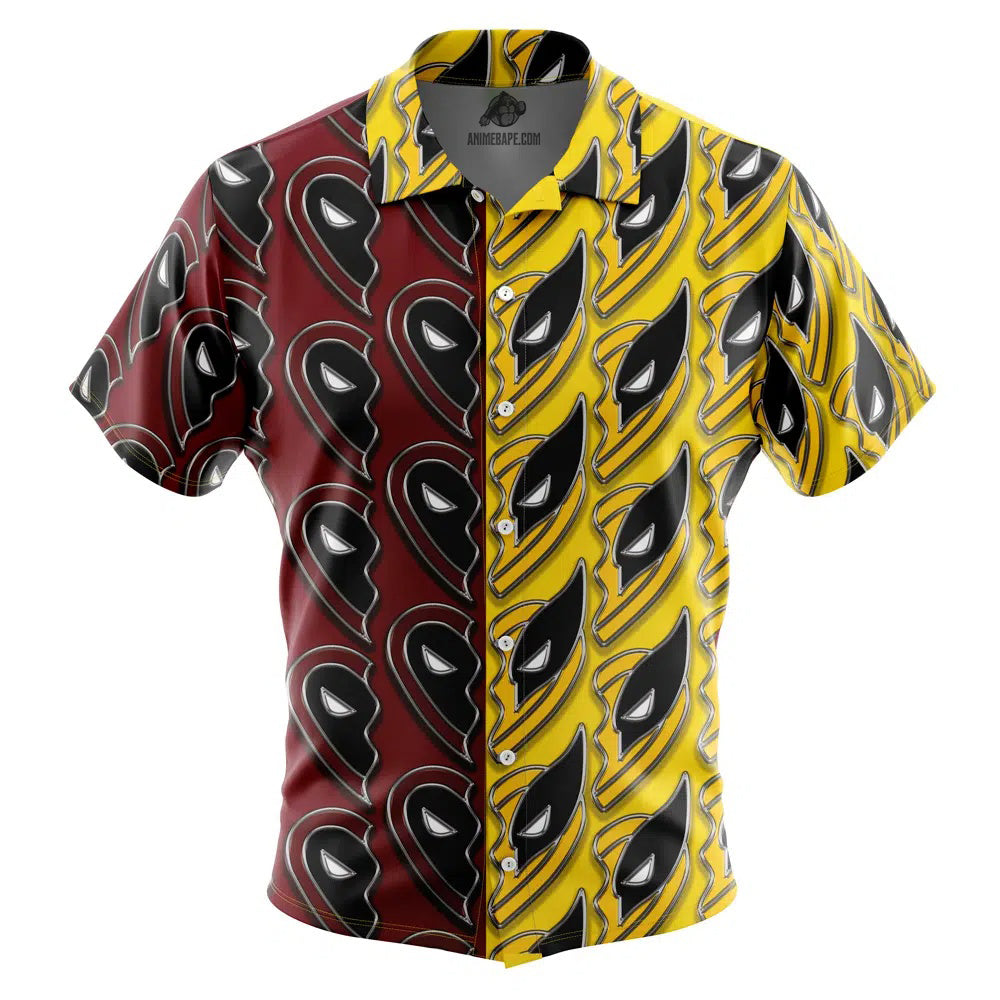 Deadpool & Wolverine Marvel Button Up Hawaiian Shirt