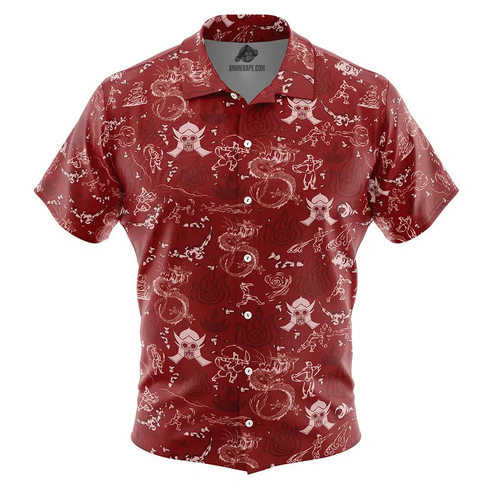 Fire Nation Avatar The Last Airbender Button Up Hawaiian Shirt