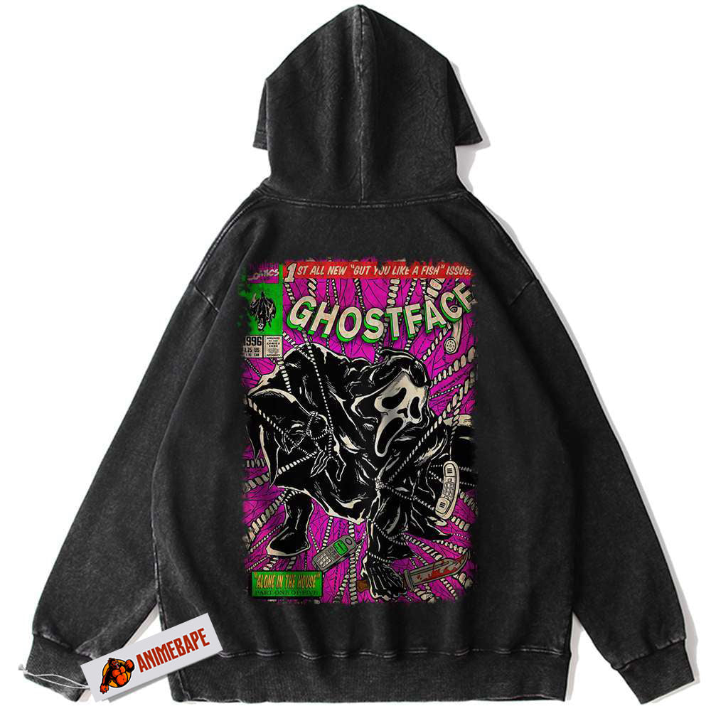 Ghostface Scream Hoodie, Halloween Vintage Horror Hoodie