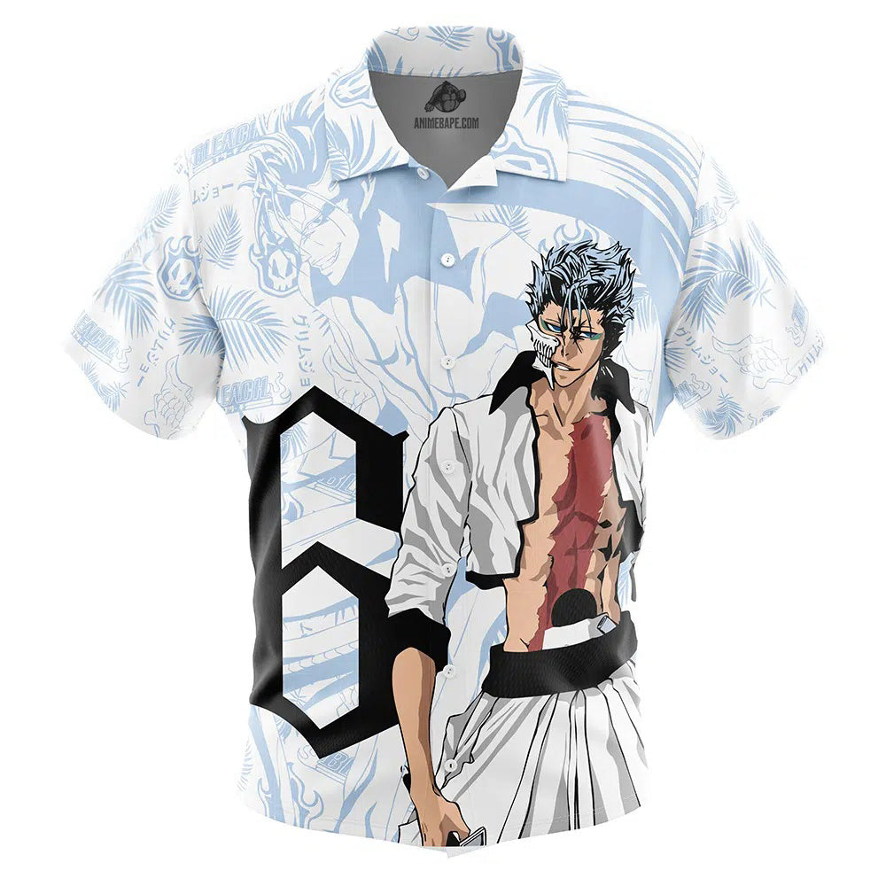 Grimmjow Sexta Espada Bleach Button Up Hawaiian Shirt