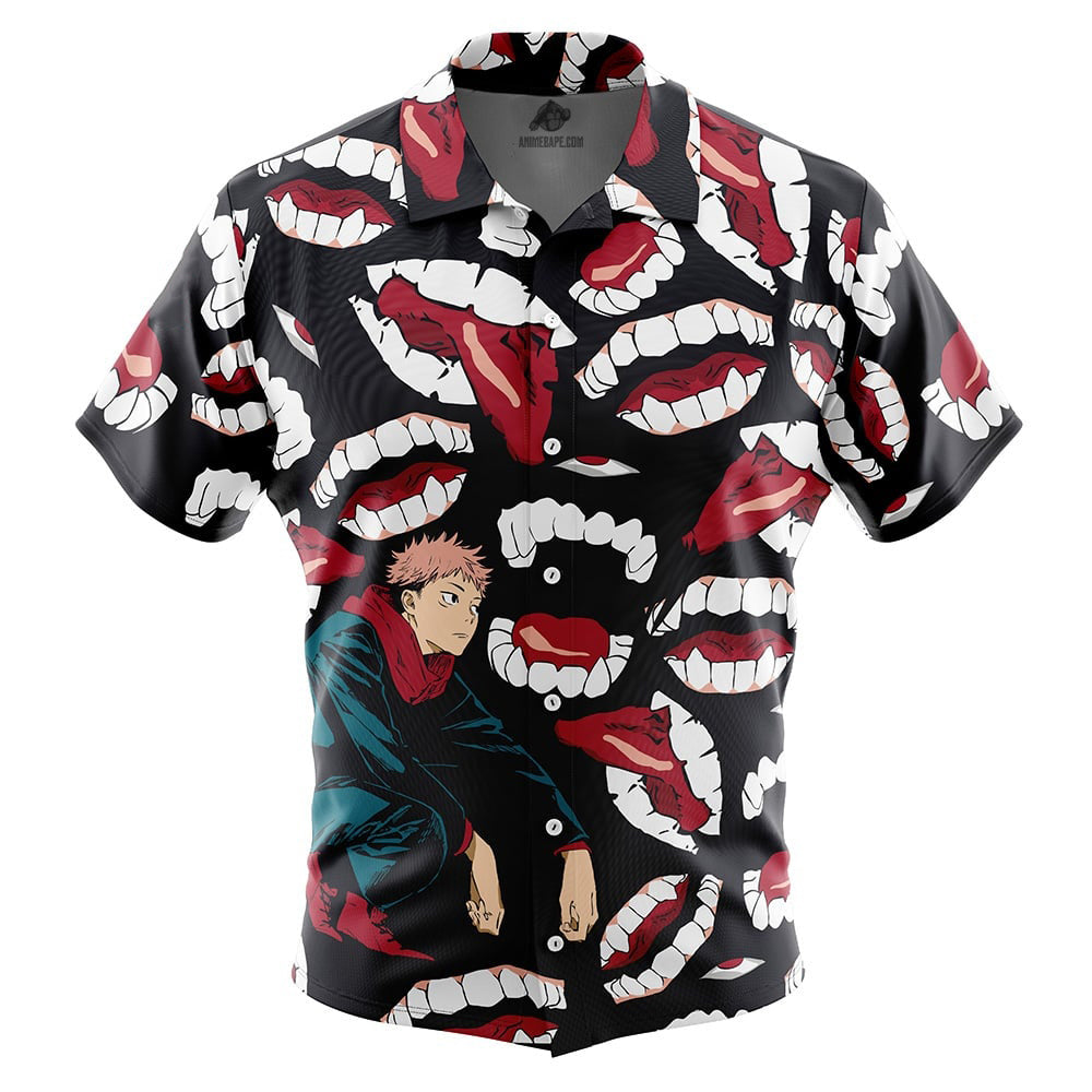 Itadori Yuji Jujutsu Kaisen Button Up Hawaiian Shirt