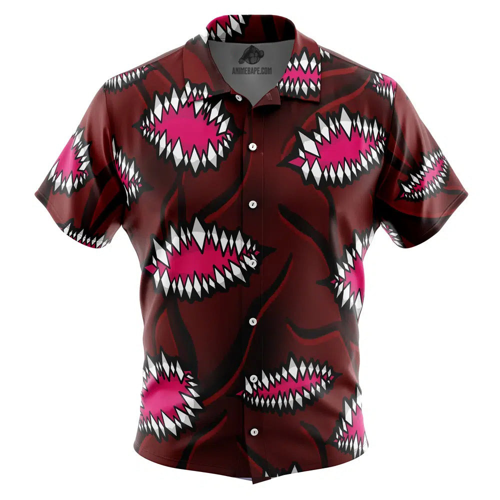 Kibitsuji Muzan Combat Form Pattern Demon Slayer Button Up Hawaiian Shirt