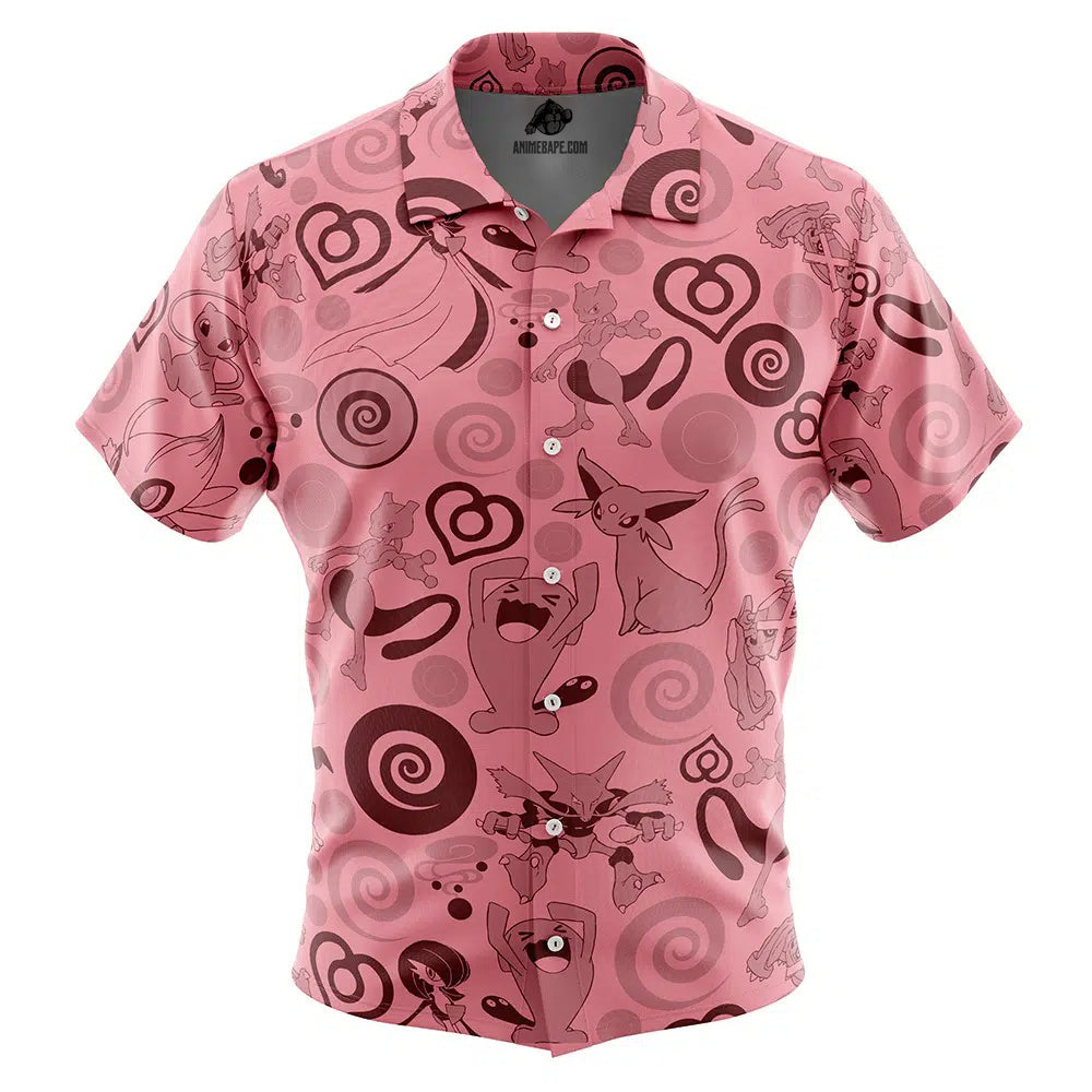Psychic Pokemon Button Up Hawaiian Shirt