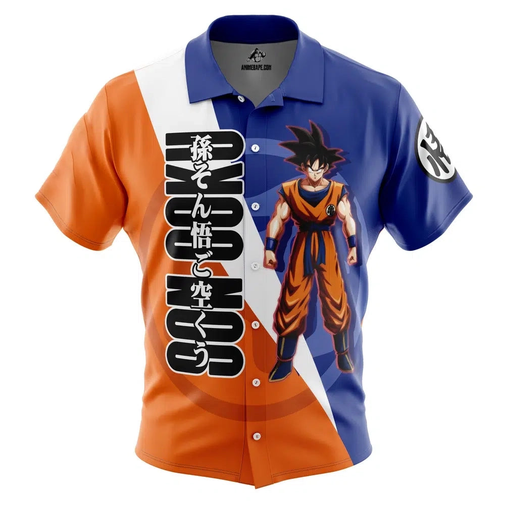 Son Goku DBZ Button Up Hawaiian Shirt