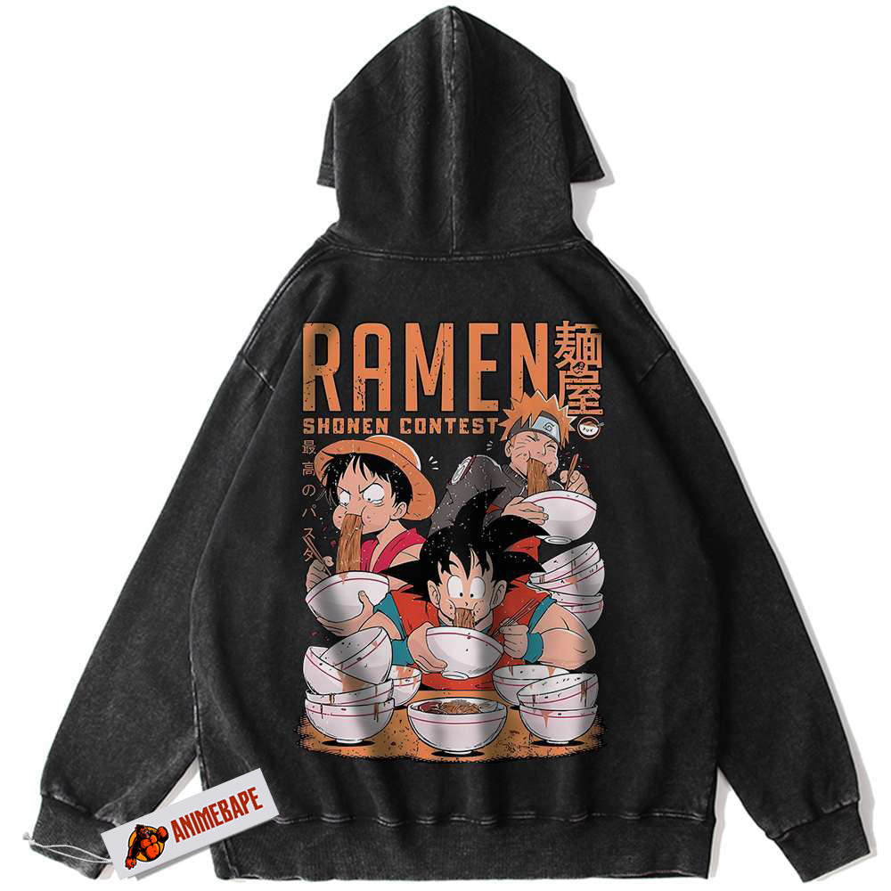 Anime Hoodie for Son Goku, Luffy, Naruto - Vintage Style Design