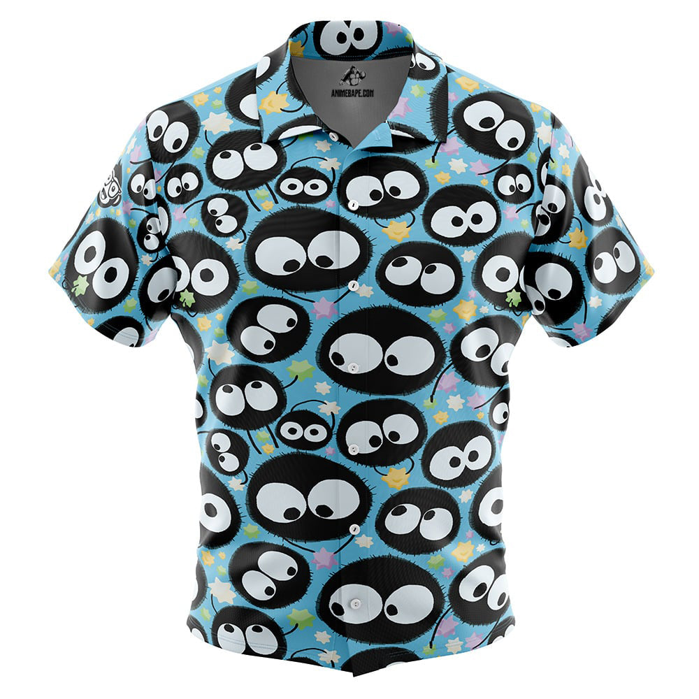 Soot Sprites Spirited Away Button Up Hawaiian Shirt