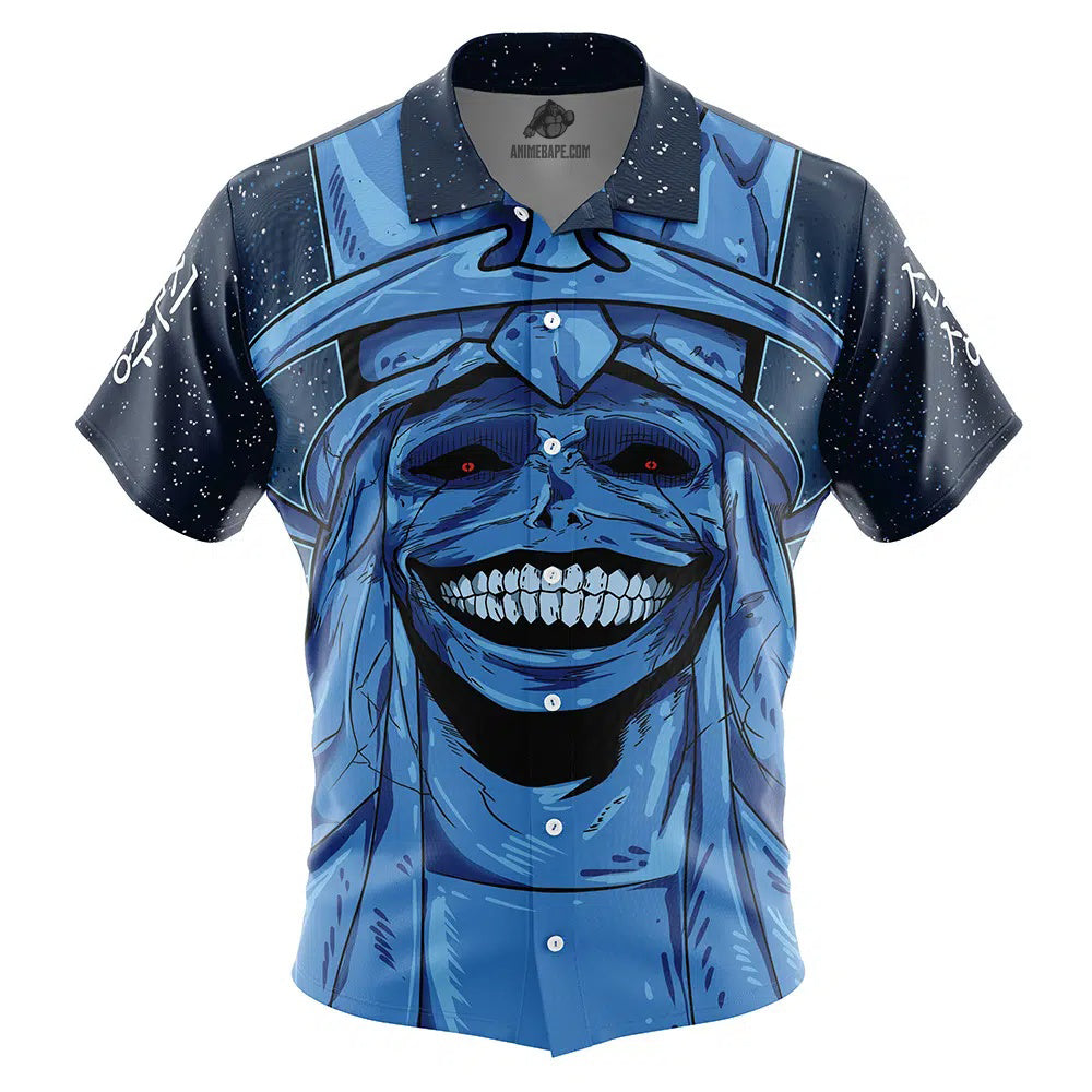 Statue of God Solo Leveling Button Up Hawaiian Shirt