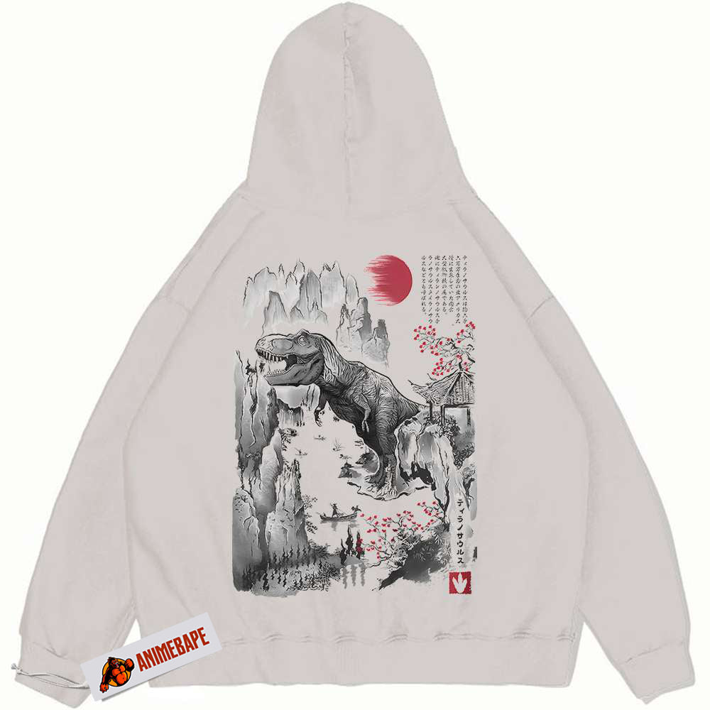 Jurassic Park T-Rex Vintage Hoodie for Movie Fans T-Rex