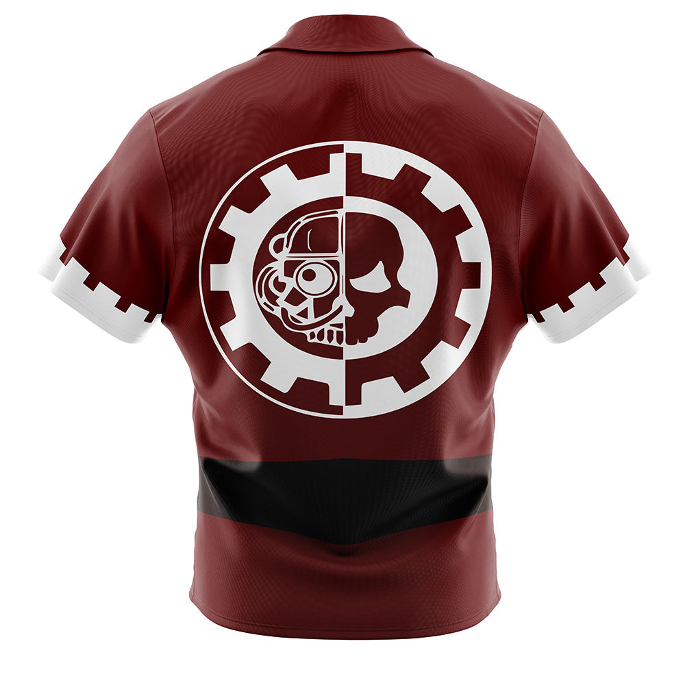 Tech Priest Warhammer Button Up Hawaiian Shirt