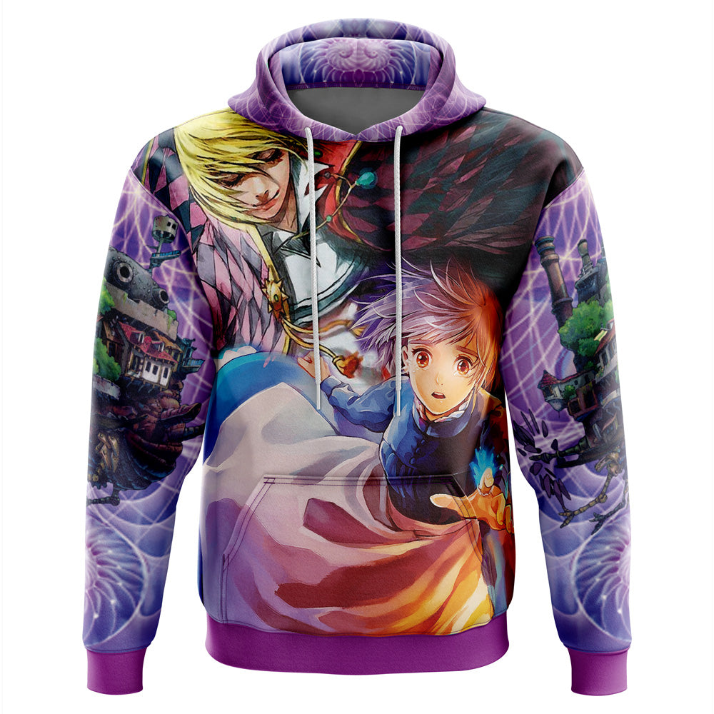 Trippy Howls Moving Castle Studio Ghibli Hoodie