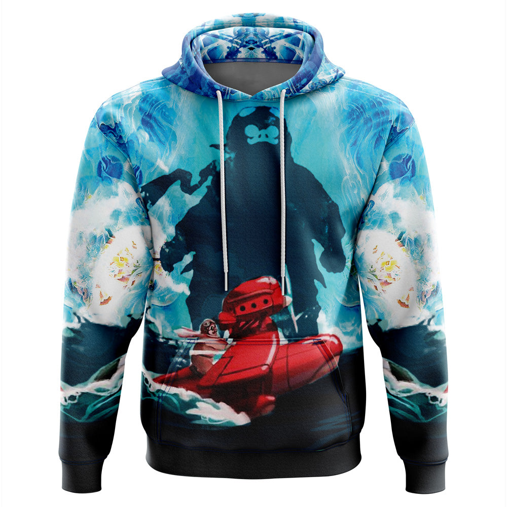 Trippy Porco Rosso Studio Ghibli Hoodie