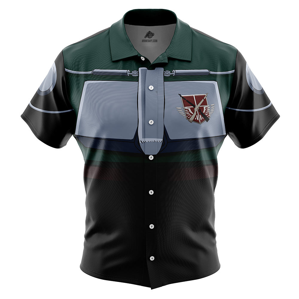 Yeagerist Attack on Titan Button Up Hawaiian Shirt